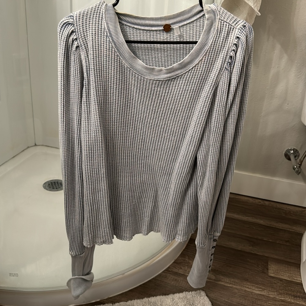 🆕 FREE PEOPLE Wesley Thermal Top / Blue Moon